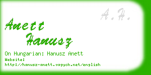 anett hanusz business card